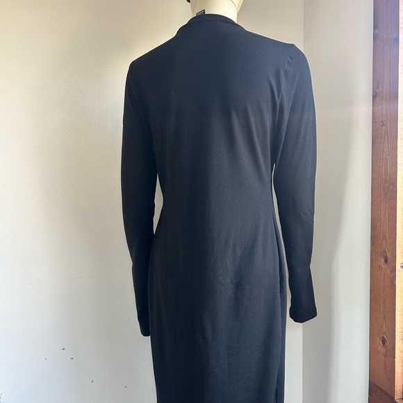 SHEIN Black Asymmetrical Long Sleeve dress or long Top L - Picture 5 of 8